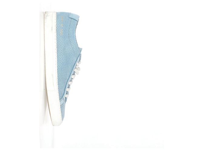 Autre Marque Sneakers perforati Achilles da donna di Common Projects in suede blu chiaro - vista 9