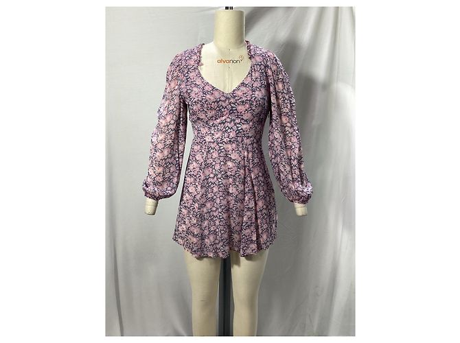 Robe Mini Cassidy LoveShackFancy en Viscose Imprimée Florale - vue 13