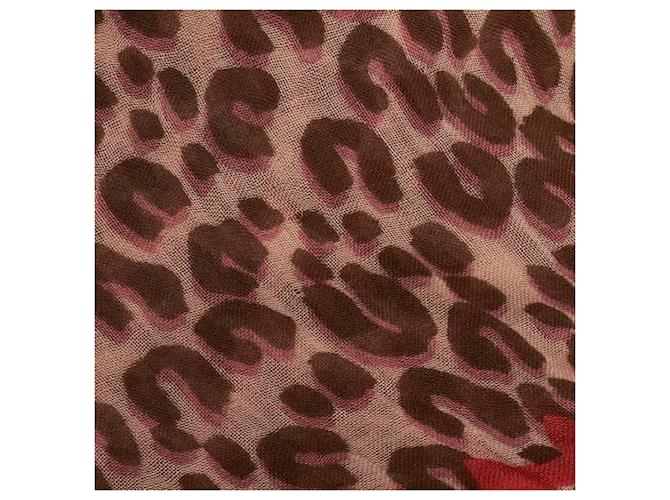 Sciarpa Logo Leopardo Louis Vuitton Rosa - vista 2