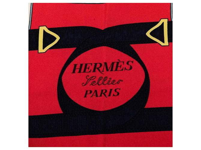 Hermès Sciarpa in seta Hermes Eperon d'Or Blu Navy Multicolore - vista 3