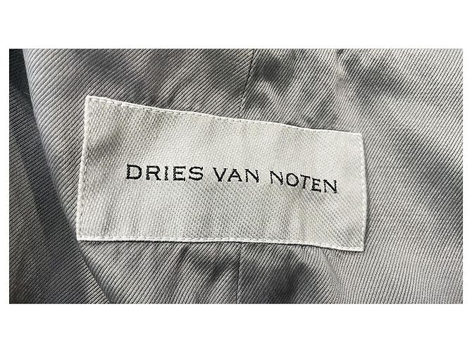 Oversized Doppelreiher-Blazer aus grauem Cupro von Dries Van Noten - Ansicht 11