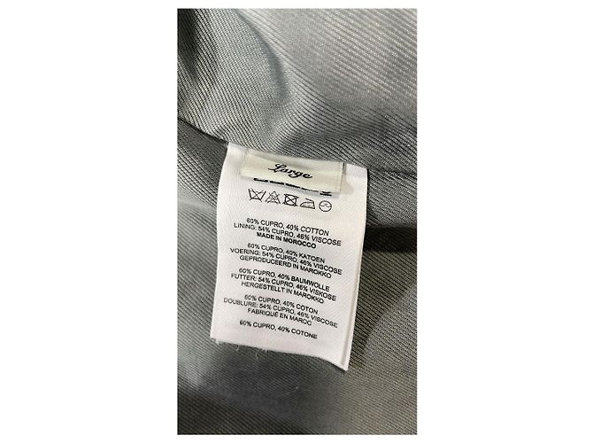 Oversized Doppelreiher-Blazer aus grauem Cupro von Dries Van Noten - Ansicht 12