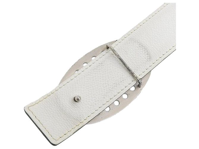 Hermès Reversibler Leder-Gürtel Hermes Evelyne schwarz-weiß - Ansicht 5