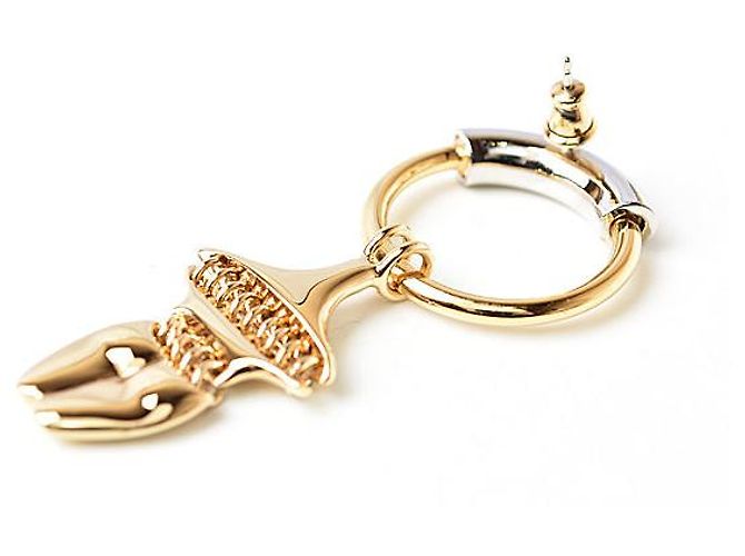 Chloé Boucles d'oreilles en métal Chloe Clip/Stud simple or/argent - vue 4