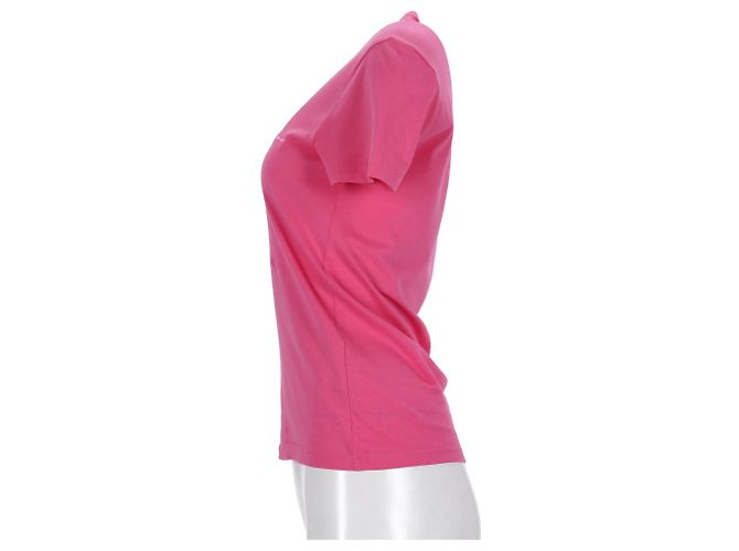Rosa Baumwoll-T-Shirt mit Jacquemus-Logo-Stickerei Pink - Ansicht 7