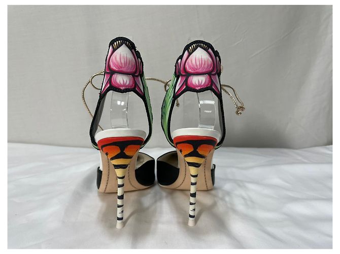 Sophia Webster Rousseau Jungle Ankle Tie Pumps in Multicolor Leather - view 11