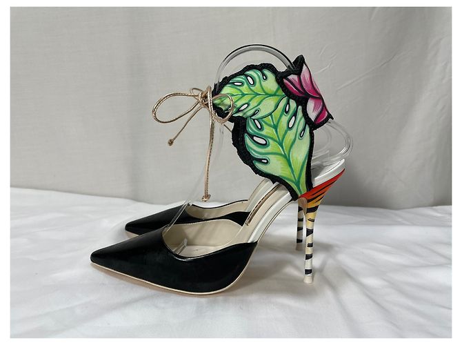 Sophia Webster Rousseau Jungle Ankle Tie Pumps in Multicolor Leather - view 12