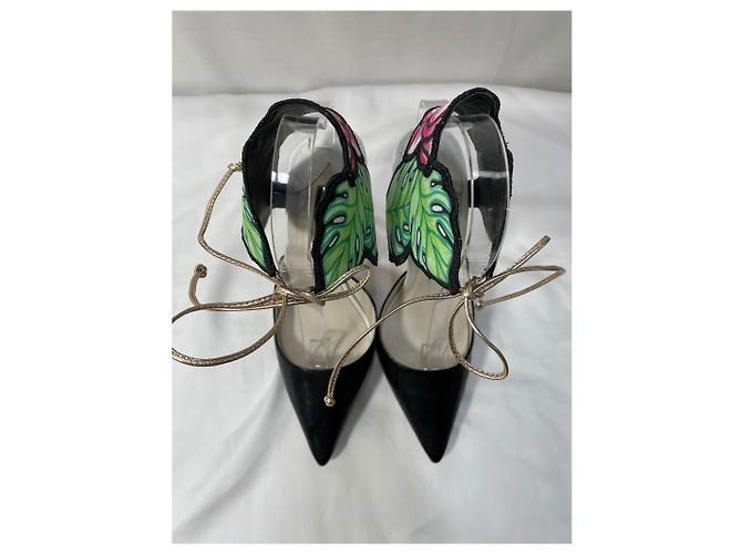 Sophia Webster Rousseau Jungle Ankle Tie Pumps in Multicolor Leather - view 14