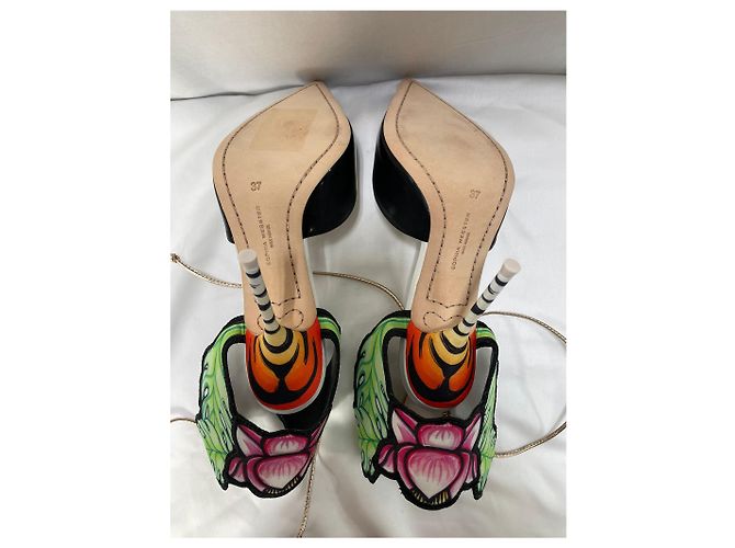 Sophia Webster Rousseau Jungle Ankle Tie Pumps in Multicolor Leather - view 15