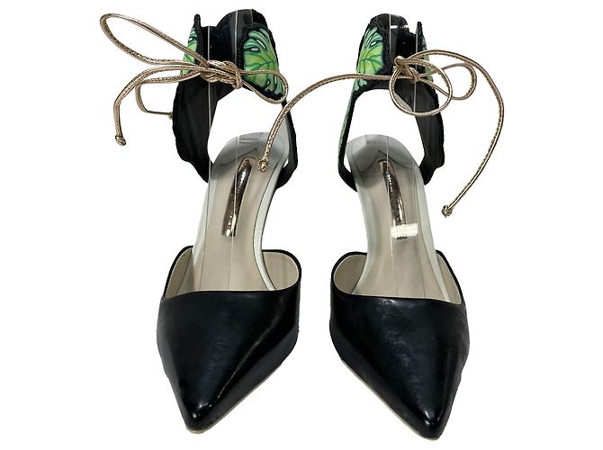 Sophia Webster Rousseau Jungle Ankle Tie Pumps in Multicolor Leather - view 2