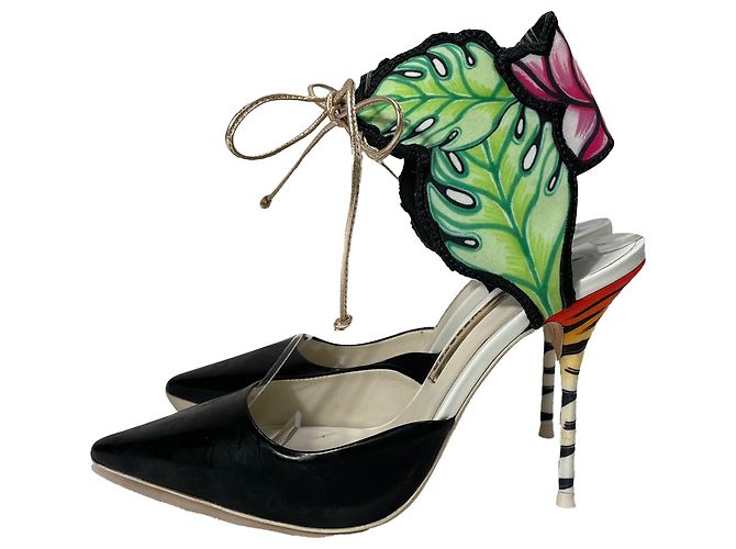 Sophia Webster Rousseau Jungle Ankle Tie Pumps in Multicolor Leather - view 4