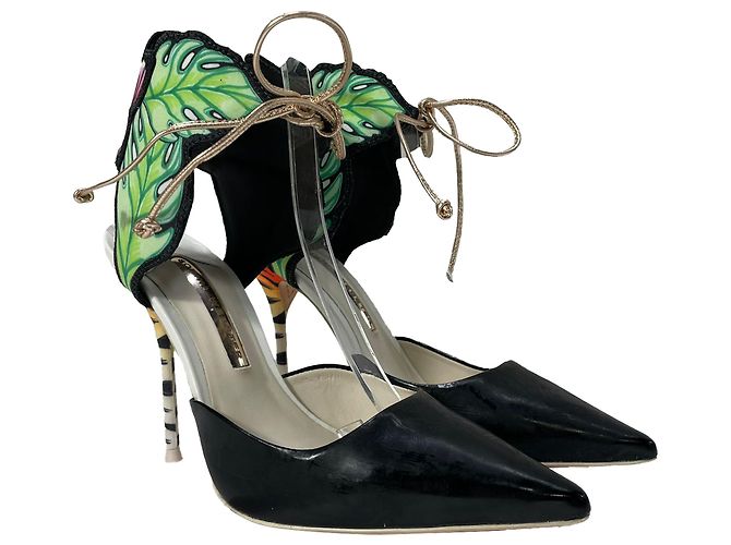 Sophia Webster Rousseau Jungle Ankle Tie Pumps in Multicolor Leather - view 5