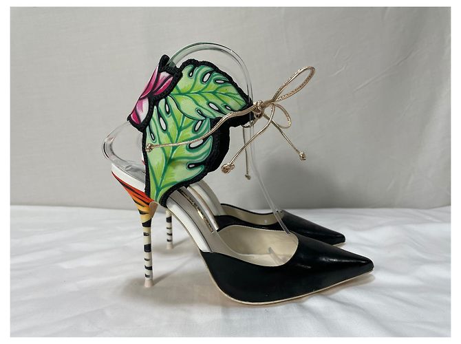 Sophia Webster Rousseau Jungle Ankle Tie Pumps in Multicolor Leather - view 9