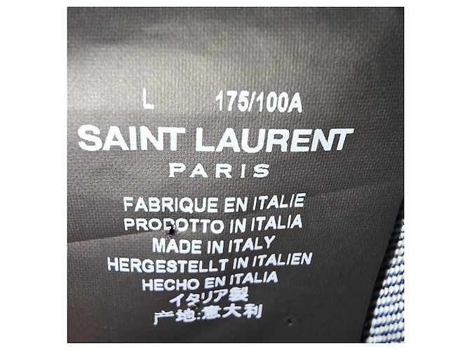 Jaqueta Patch Saint Laurent em denim de algodão azul - vista 6