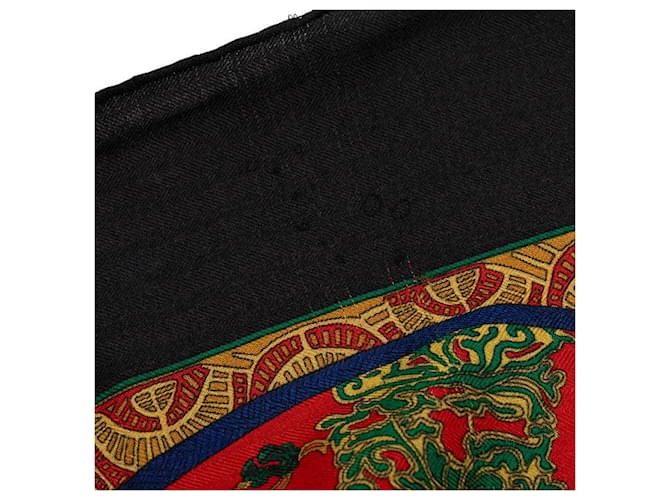 Hermès Sciarpa grande in cashmere e seta Hermes Nero - vista 3