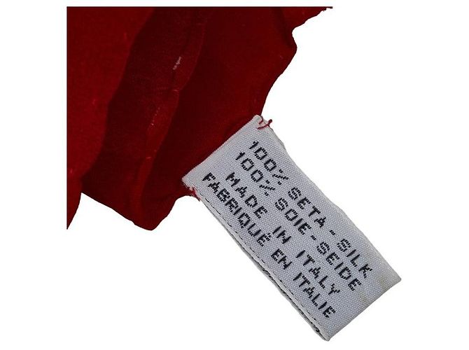 Bufanda de seda matelassé Chanel Roja - vista 5