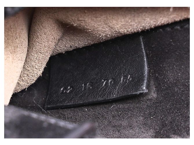 Borsa a tracolla Chloé Mini Hudson in suede nero con cuciture a mano - vista 16