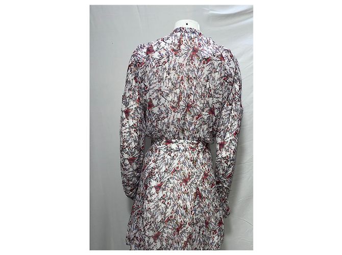 Abito avvolgente con stampa floreale Iro in rayon multicolore Stampa python - vista 10