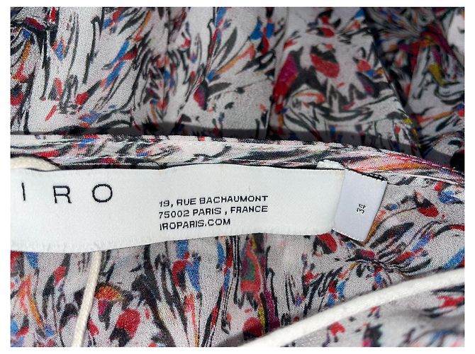 Abito avvolgente con stampa floreale Iro in rayon multicolore Stampa python - vista 11