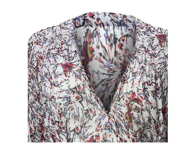 Abito avvolgente con stampa floreale Iro in rayon multicolore Stampa python - vista 2