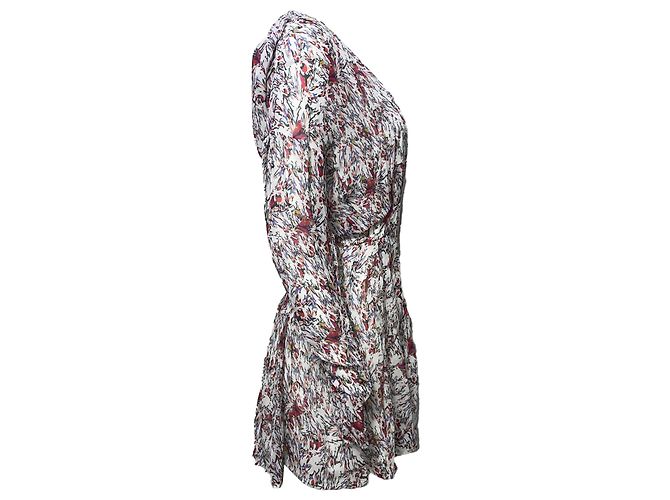 Abito avvolgente con stampa floreale Iro in rayon multicolore Stampa python - vista 3