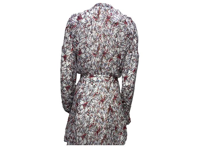 Abito avvolgente con stampa floreale Iro in rayon multicolore Stampa python - vista 4