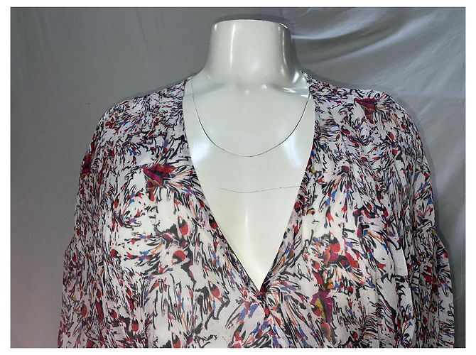 Abito avvolgente con stampa floreale Iro in rayon multicolore Stampa python - vista 8
