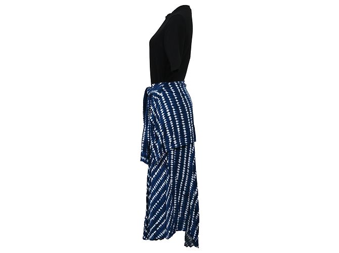 Abito midi tie-dye Maje in cotone blu - vista 2