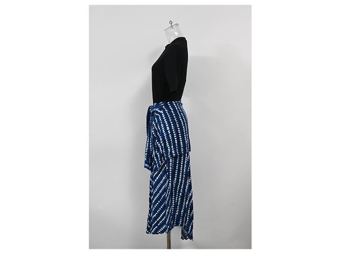 Abito midi tie-dye Maje in cotone blu - vista 7