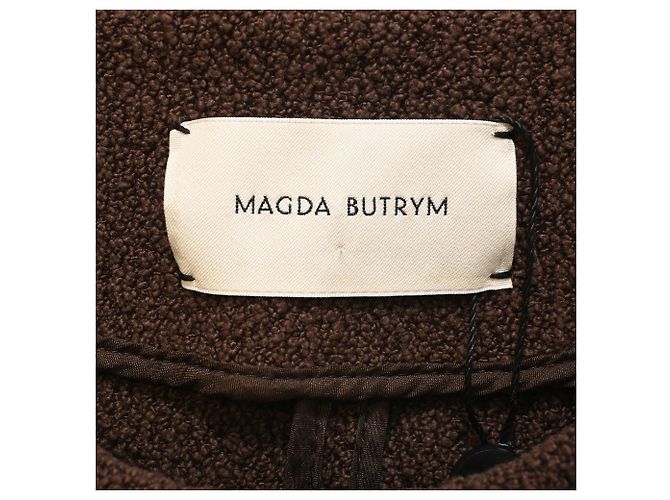 Blazer corto de algodón marrón adornado con flow de Magda Butrym - vista 4