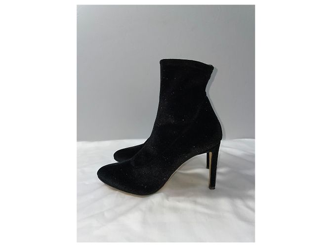 Stivaletti Celeste Giuseppe Zanotti in velluto nero glitterato - vista 11