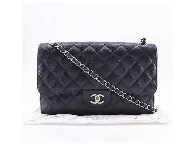Bolsa de ombro em pele caviar Chanel A58600 Preto - vista 13