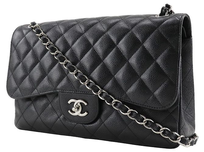Bolsa de ombro em pele caviar Chanel A58600 Preto - vista 2