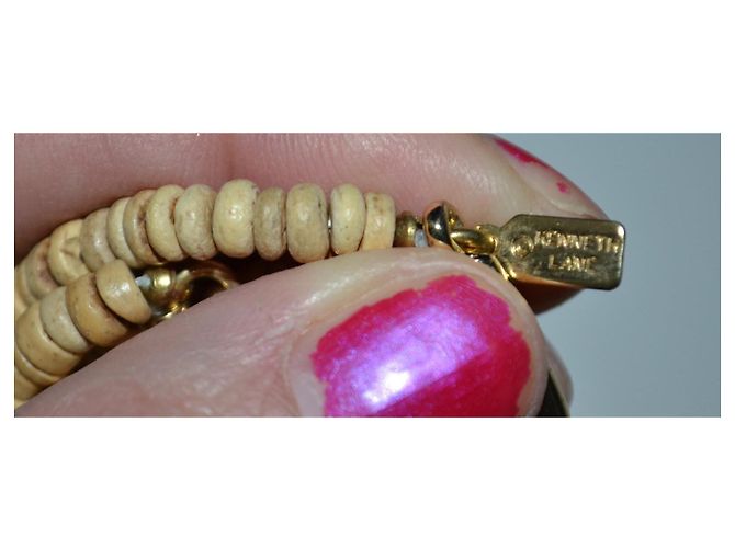 Collana Kenneth Jay Lane a 8 fili in legno e placcato oro Marrone - vista 7