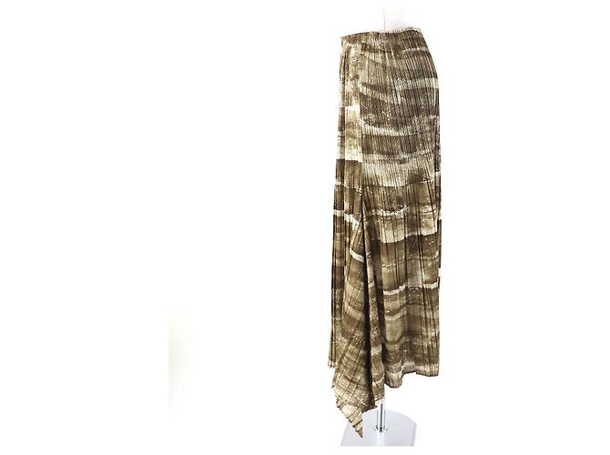 Autre Marque Falda con estampado gráfico PLEATS PLEASE marrón Castaño - vista 2
