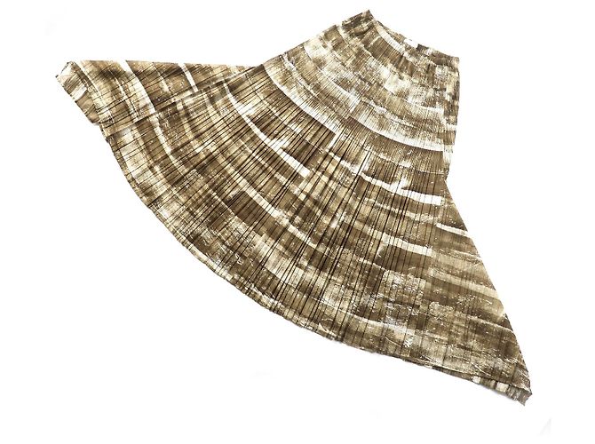 Autre Marque Falda con estampado gráfico PLEATS PLEASE marrón Castaño - vista 5