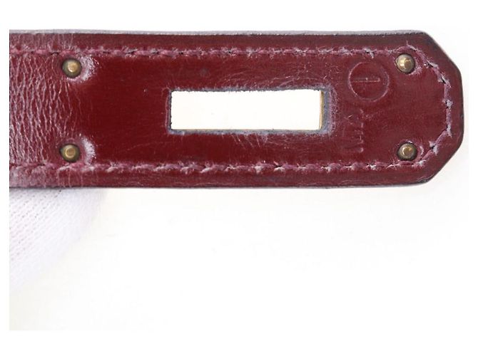 Hermès Sac à main Hermes Kelly 32 en box calf bordeaux Marron - vue 16