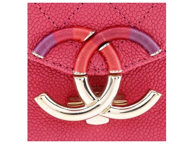 Borsa a Mano Chanel Caviar A93659 Rosa - vista 11