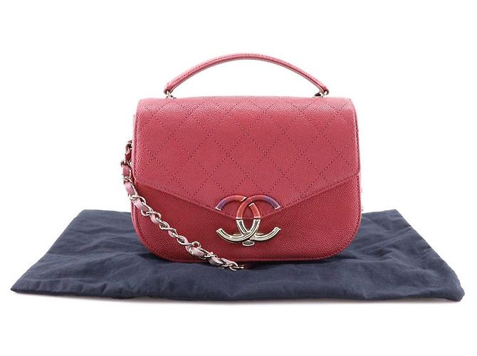 Borsa a Mano Chanel Caviar A93659 Rosa - vista 14