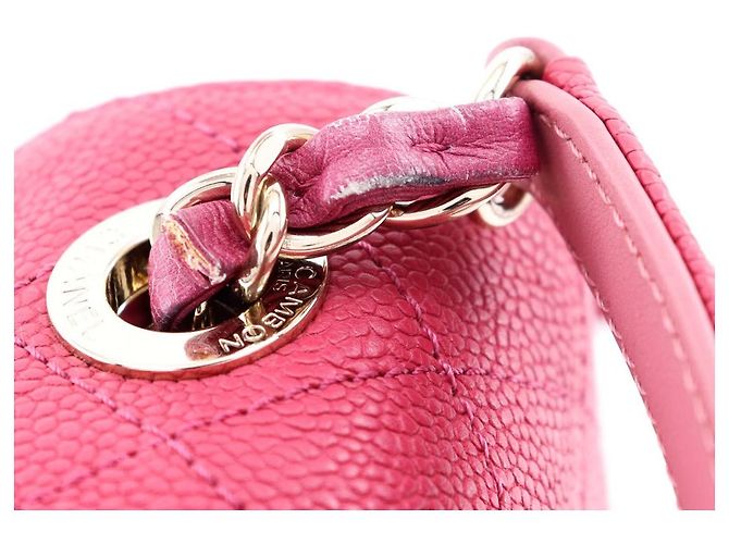Borsa a Mano Chanel Caviar A93659 Rosa - vista 9