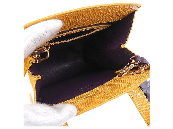 Borsa 2WAY Ondine Lizard Louis Vuitton Gialla Giallo - vista 3