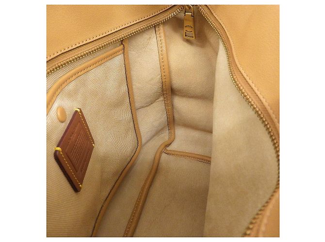 Borsa tote in shearling firmata Coach CC442 Marrone - vista 4