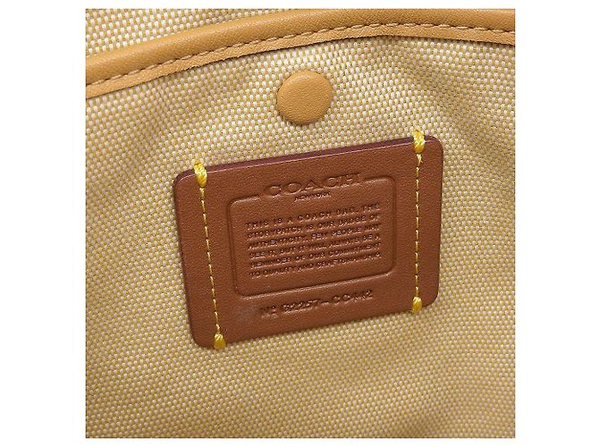 Borsa tote in shearling firmata Coach CC442 Marrone - vista 8