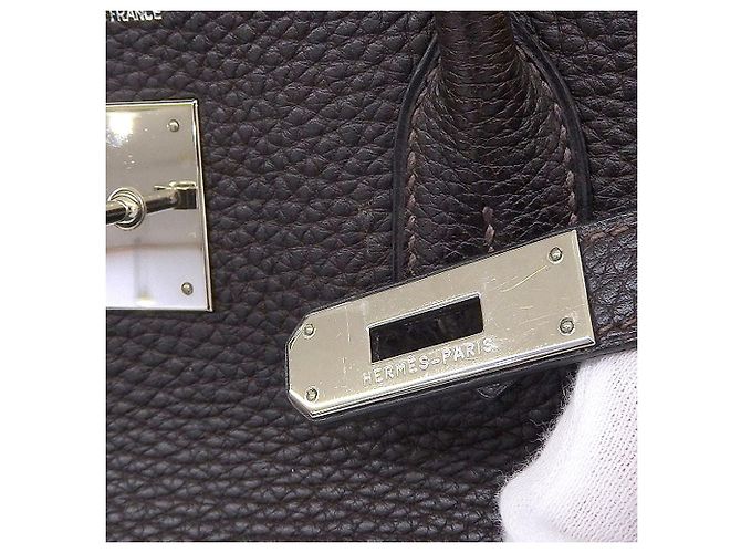 Hermès Bolsa Hermes Birkin 40 marrom escuro - vista 7
