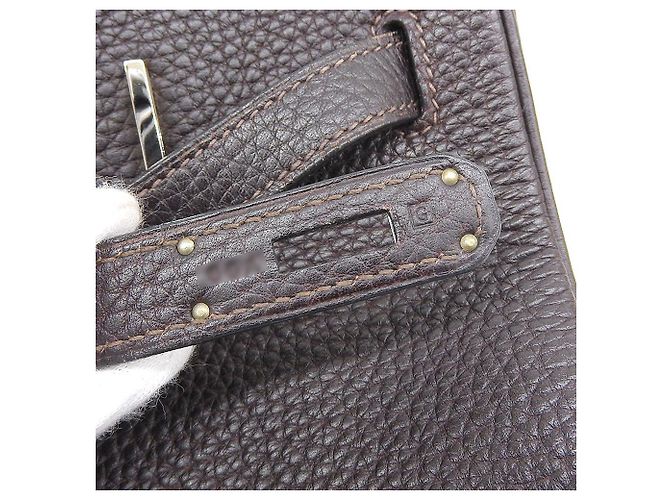 Hermès Bolsa Hermes Birkin 40 marrom escuro - vista 9