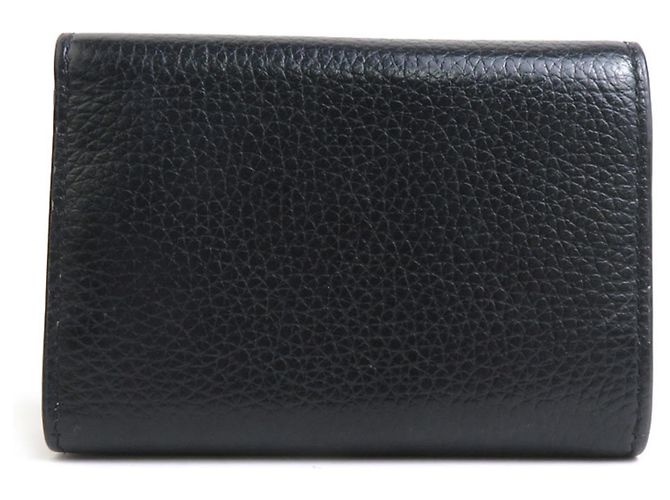Billetera Tri-fold Balenciaga en cuero negro - vista 2