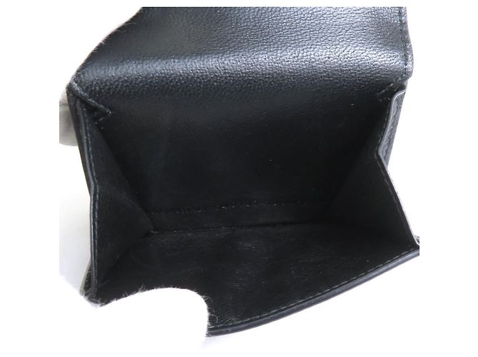 Billetera Tri-fold Balenciaga en cuero negro - vista 4