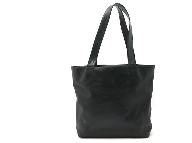 Chanel Coco Mark Prägung Tote Bag Schwarz - Ansicht 2