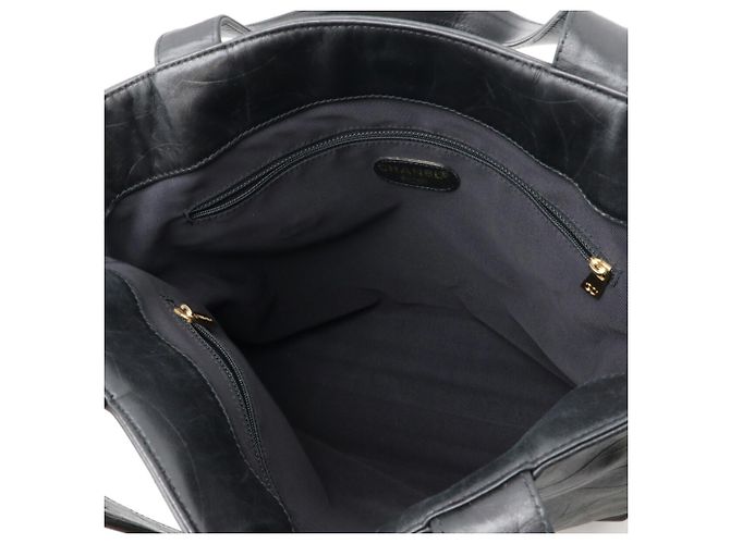 Chanel Coco Mark Prägung Tote Bag Schwarz - Ansicht 6