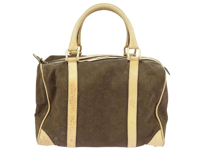 Céline CELINE C saluki Hand Bag Canvas Brown Auth 99417 - view 13